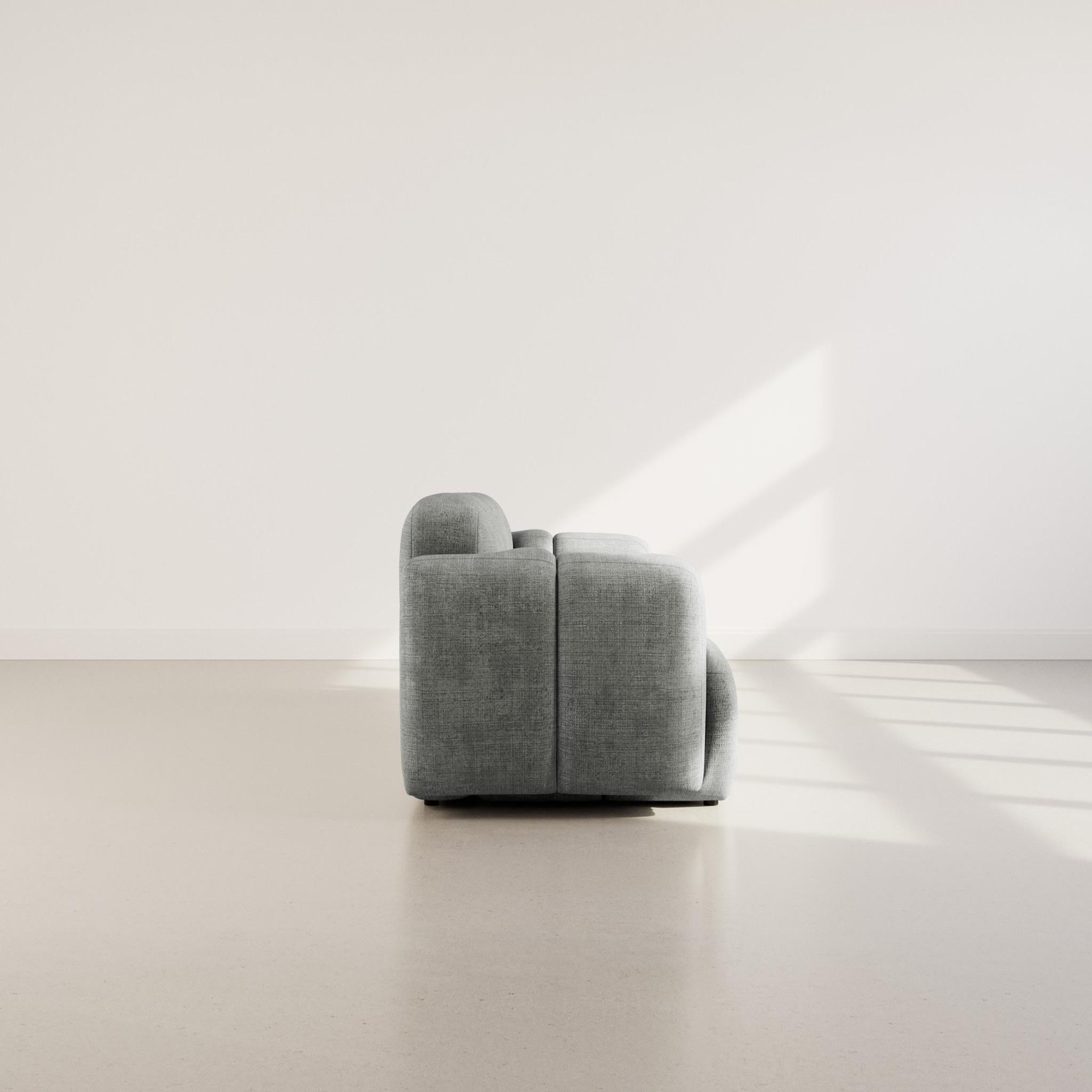 Voir la diapositive 6 : BEST MOBILIER Grace - canapé modulable 2 places en velours texturé
