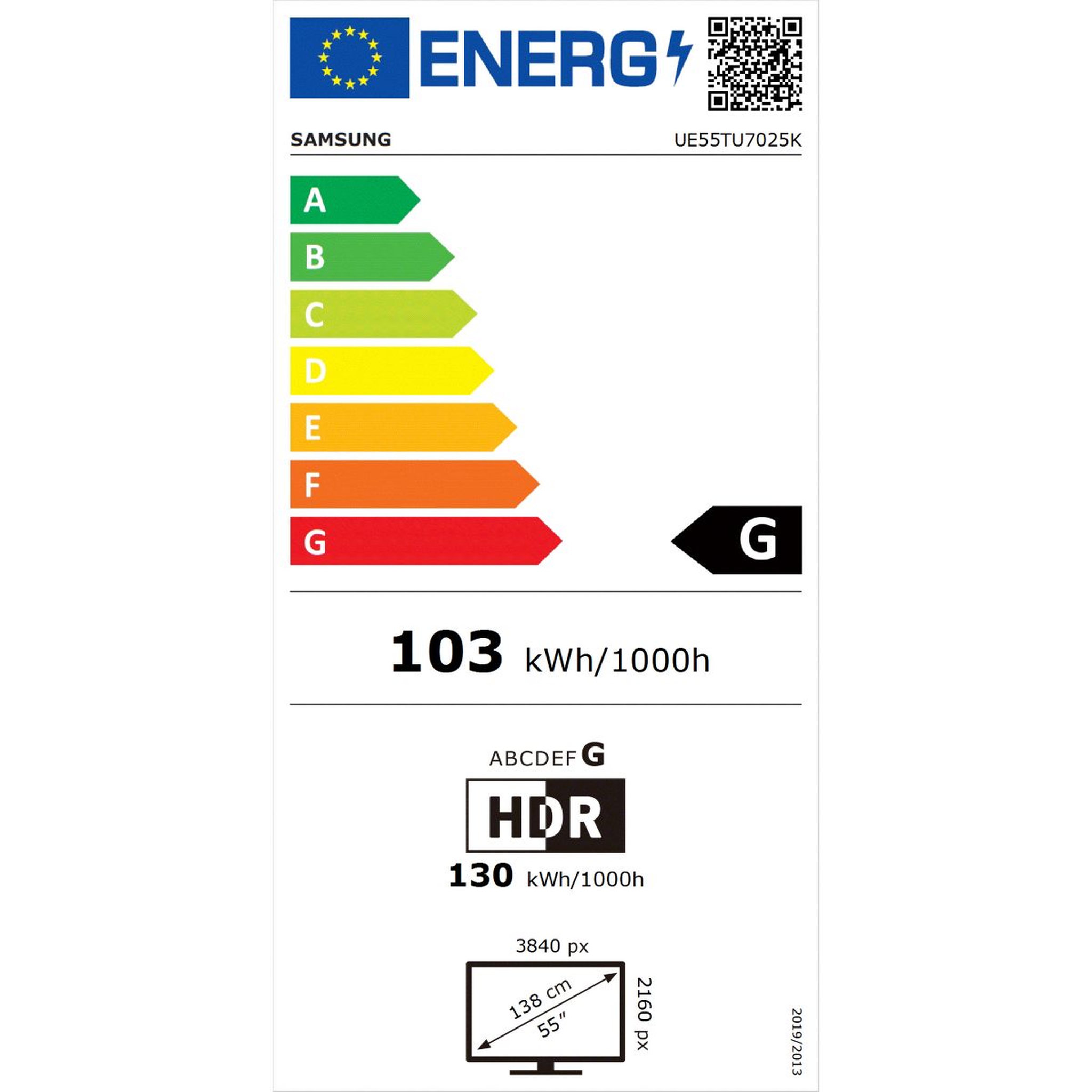 Voir la diapositive 3 : Samsung TV LED UE55TU7025 2020