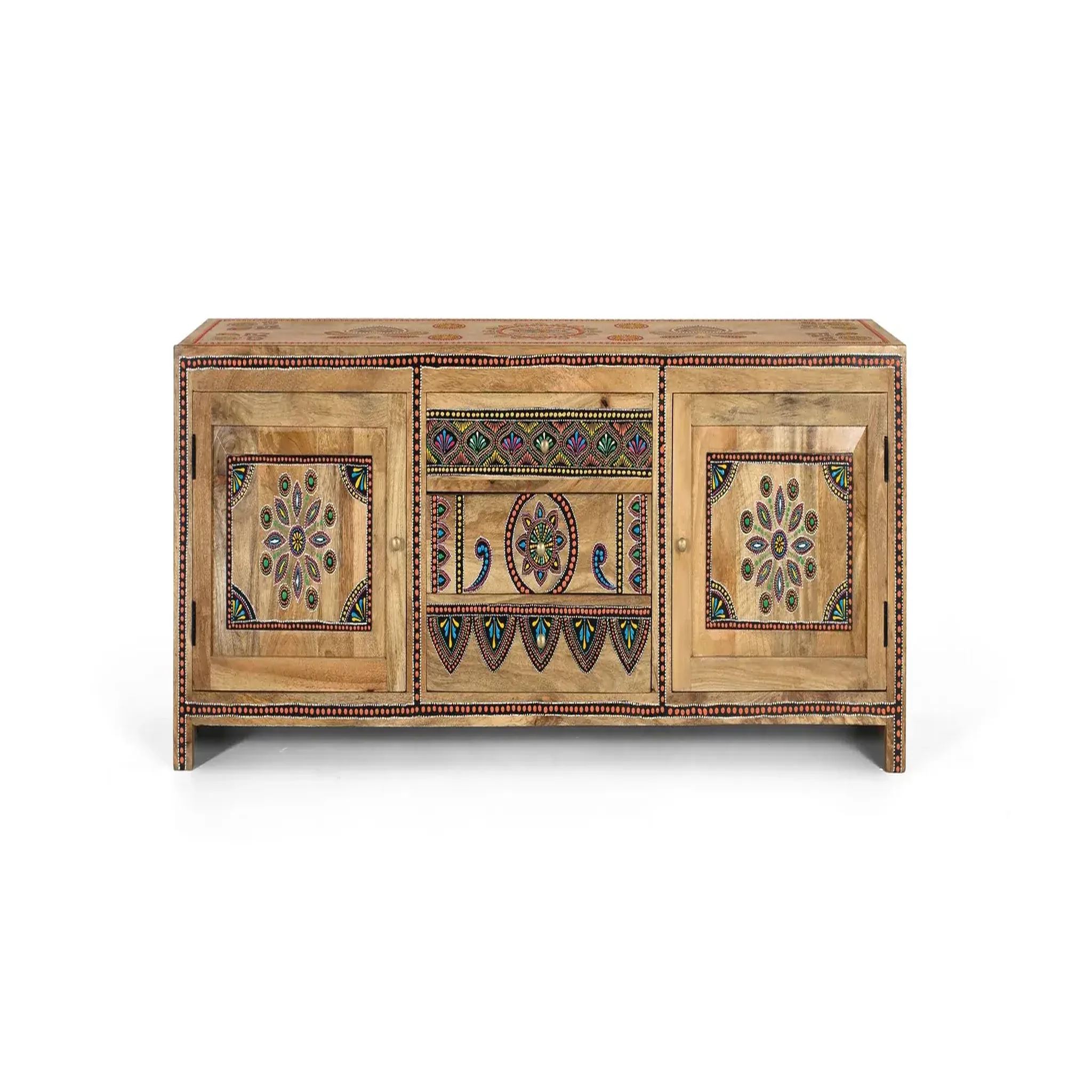 GINER Y COLOMER SL Meuble tv en bois de manguier 150 cm style boho ethnique