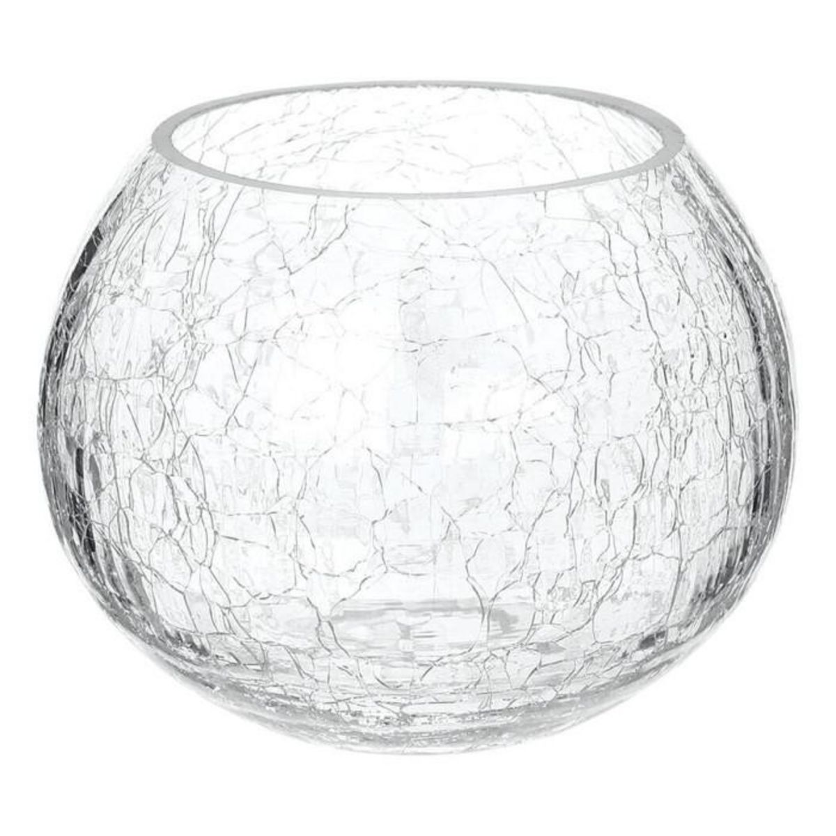 ATMOSPHERA Photophore en Verre  Craq  10cm Transparent