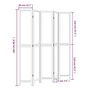 Voir la diapositive 6 : VIDAXL Cloison de separation 5 panneaux blanc bois de paulownia massif
