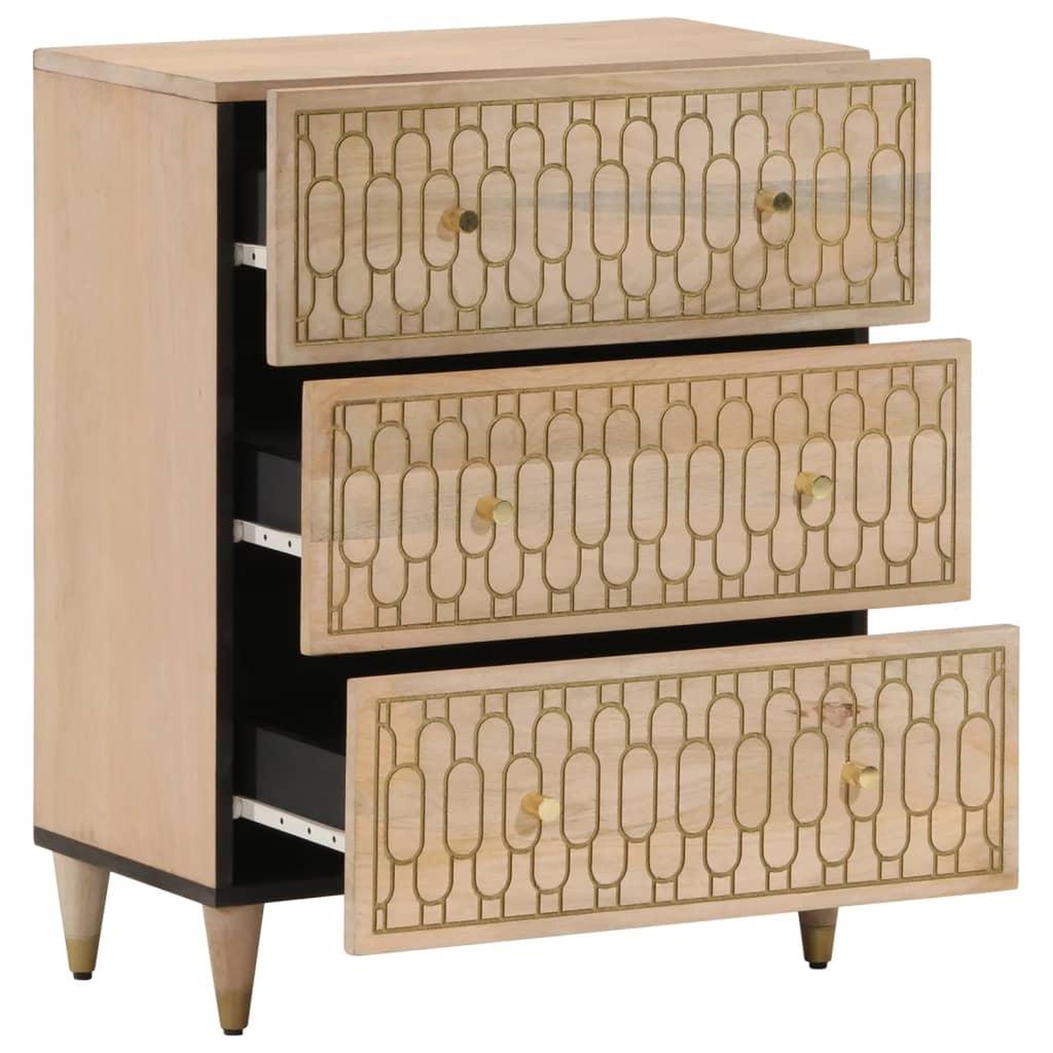 Voir la diapositive 3 : VIDAXL Armoires laterales 2 pcs 60x33x75 cm bois massif de manguier
