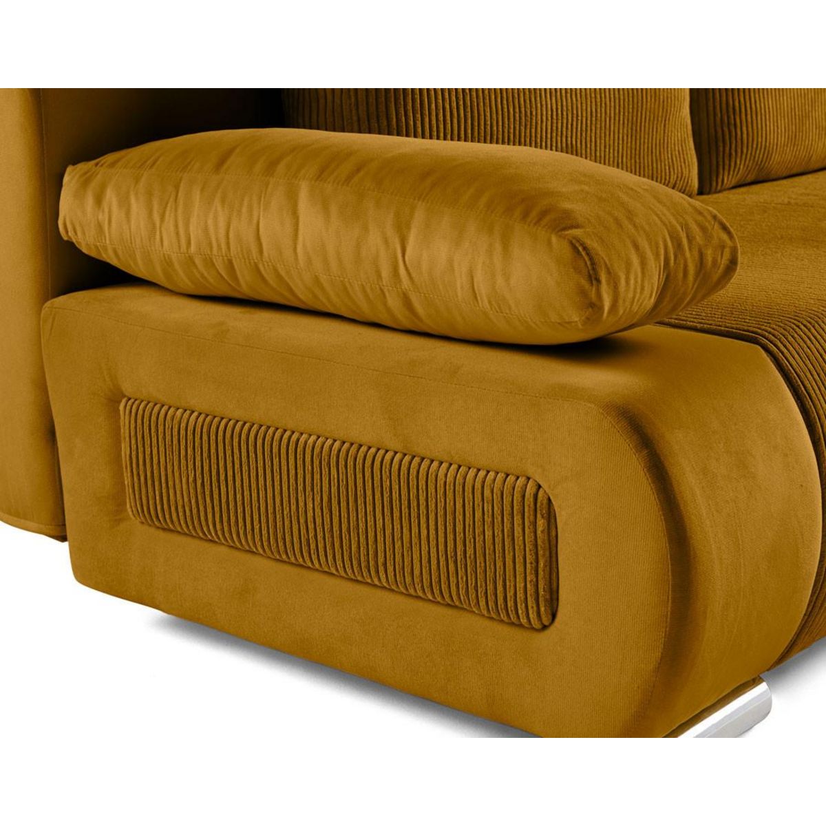 BEST MOBILIER Elio - canapé 3 places convertible - avec coffre - en velours et velours côtelé