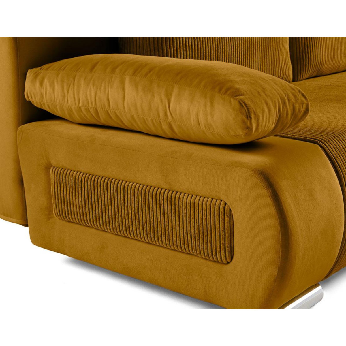 BEST MOBILIER Elio - canapé 3 places convertible - avec coffre - en velours et velours côtelé