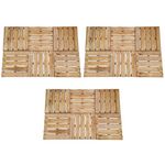 VIDAXL Dalles de terrasse 18 pcs 50x50 cm Bois Marron