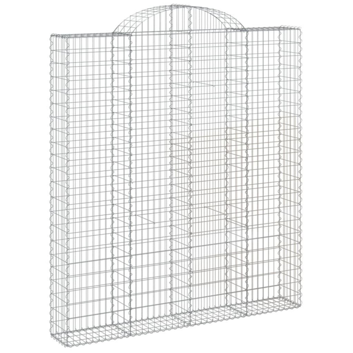 VIDAXL Paniers a gabions arques 8 pcs 200x30x220/240 cm fer galvanise