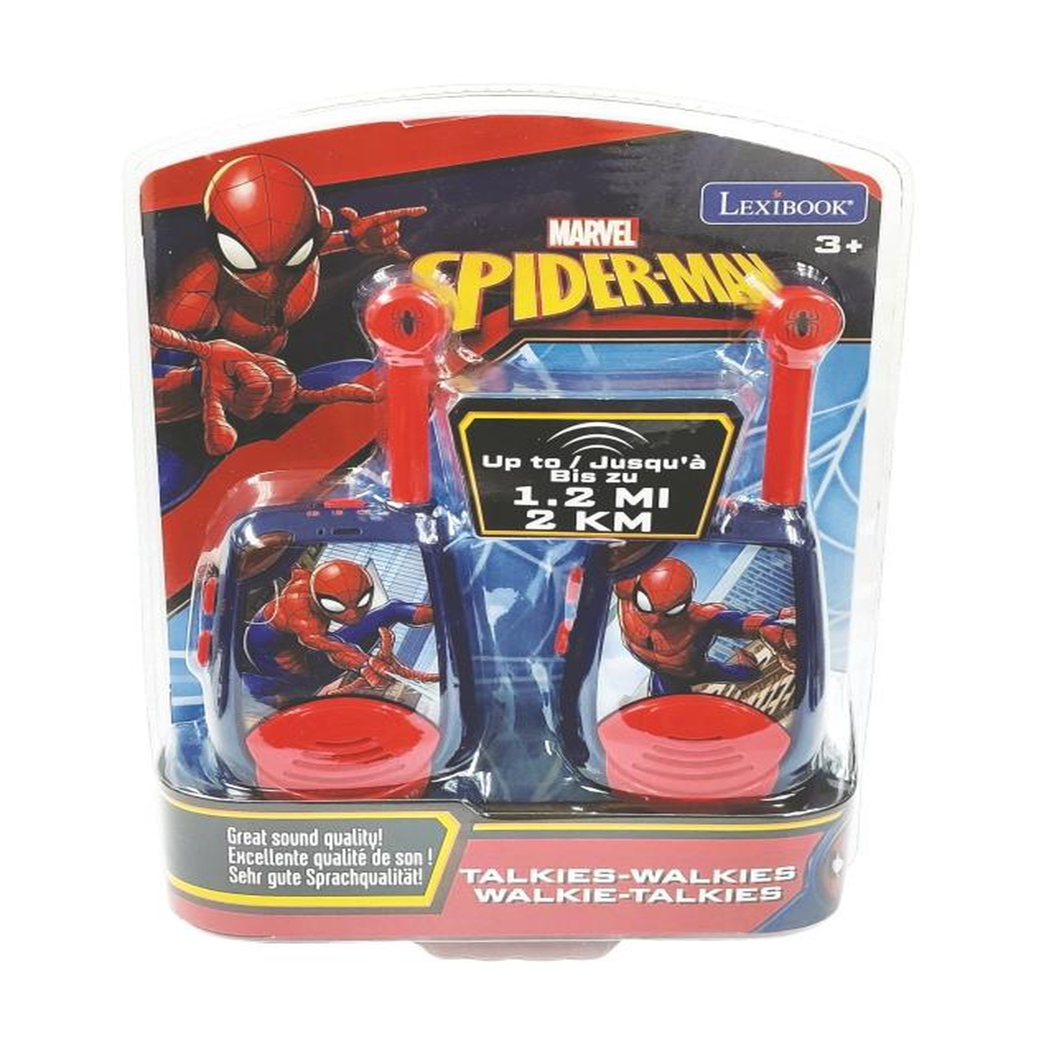Voir la diapositive 5 : Lexibook Talkie-Walkies Spiderman portée 2km fonction morse