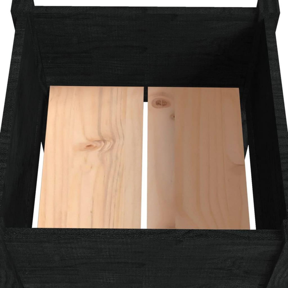 VIDAXL Jardiniere d'exterieur Noir 40x40x70 cm Bois de pin massif
