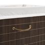 Voir la diapositive 5 : VIDAXL Panier a linge rectangulaire Bambou Marron fonce