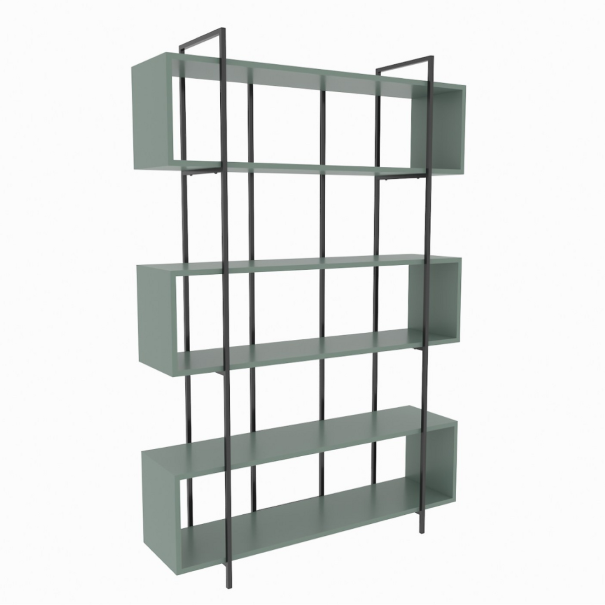 CONCEPT USINE Bibliothèque contemporaine vert 180cm LULI