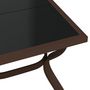 Voir la diapositive 5 : VIDAXL Table de jardin Marron et noir 180x80x70 cm Acier et verre