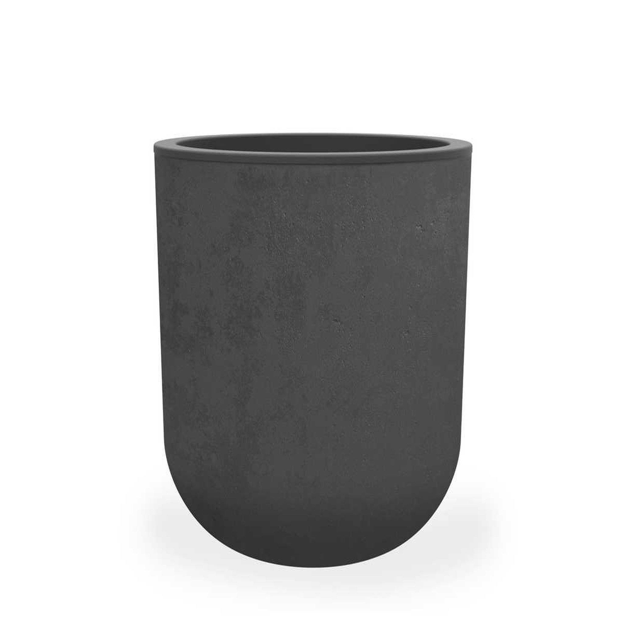 Eda Pot de fleurs rond Basalt Up - Ø 40 x 37 cm - 32,5 L - Gris anthracite - Eda