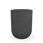 Eda Pot de fleurs rond Basalt Up - Ø 40 x 37 cm - 32,5 L - Gris anthracite - Eda