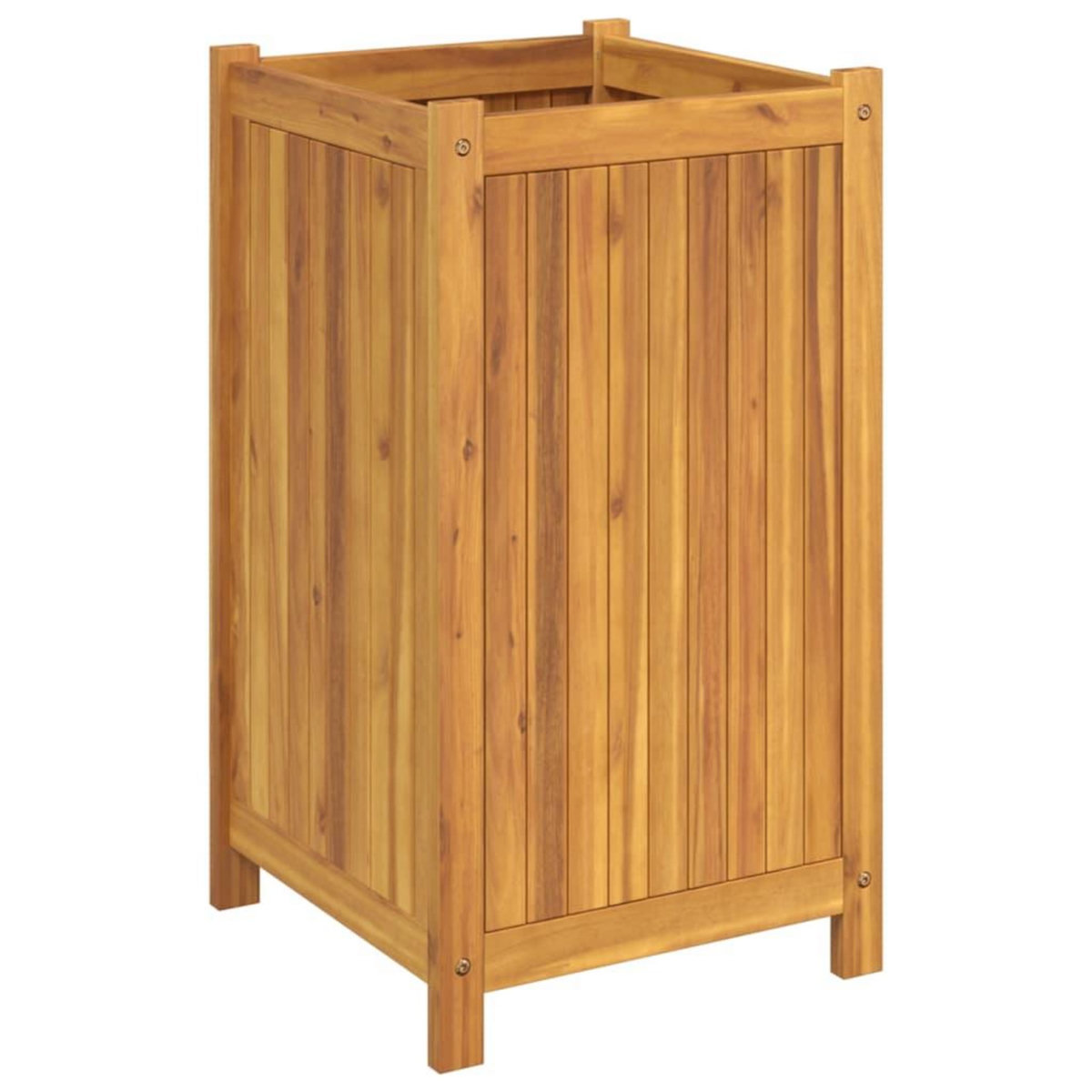 VIDAXL Jardiniere avec doublure 42x42x75 cm bois massif d'acacia