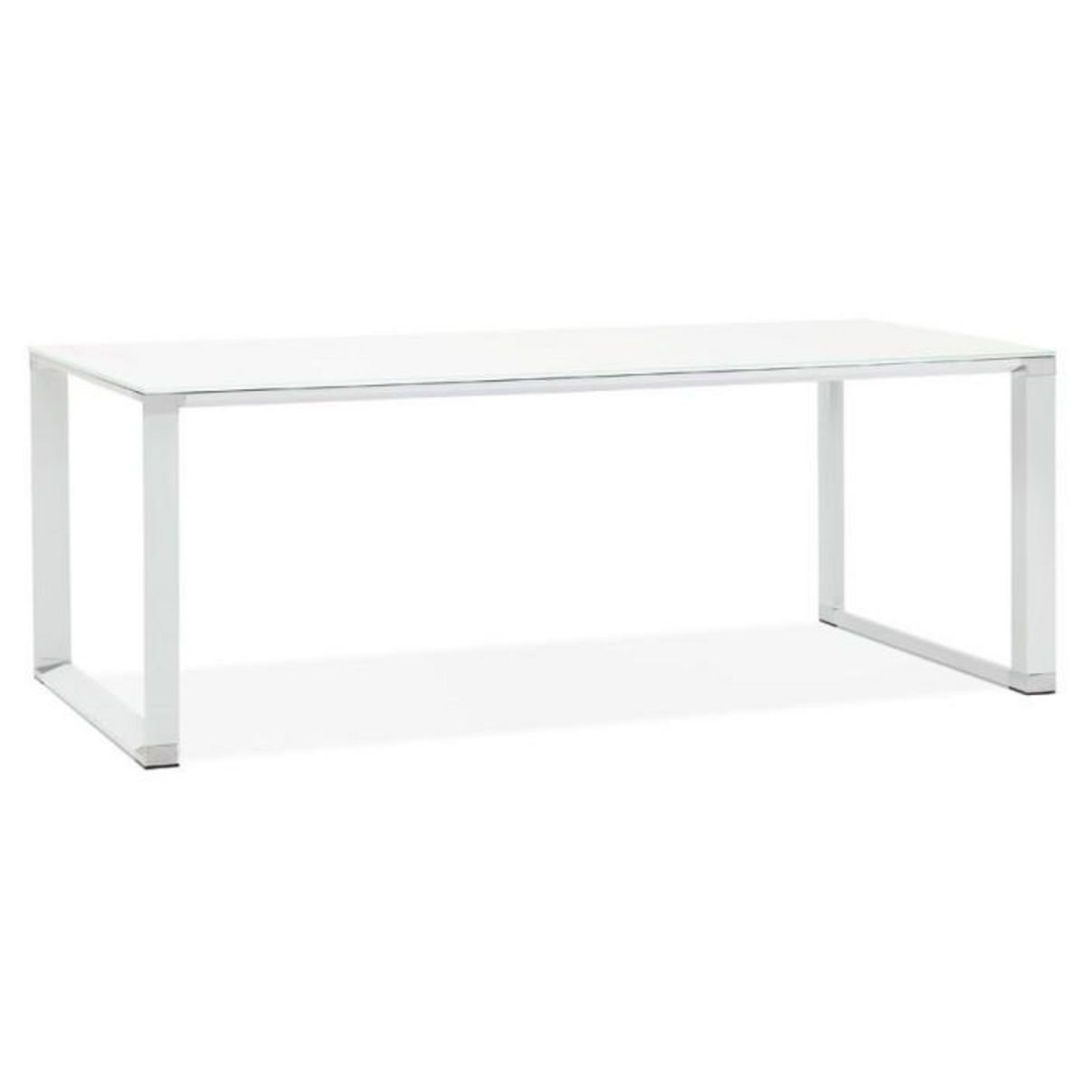 Paris Prix Bureau Design en Verre Trempé  Hovik  200cm Blanc