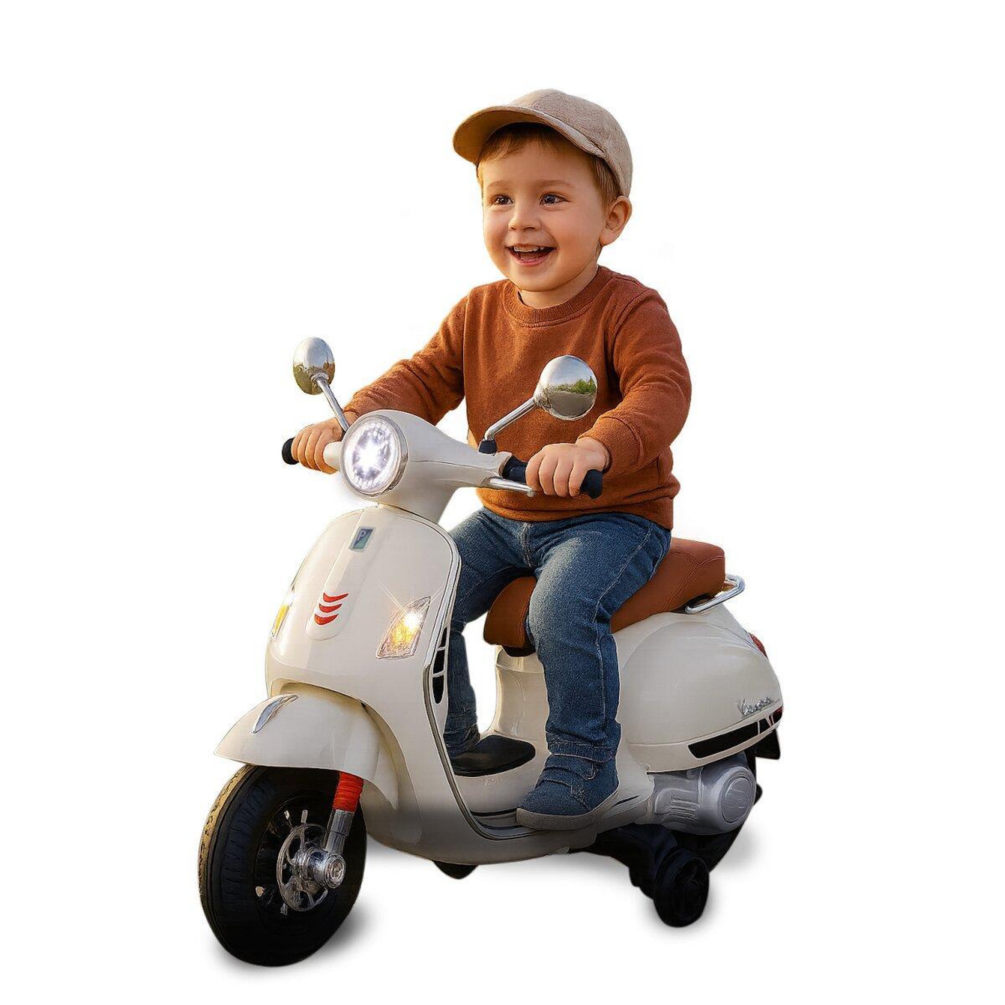 Voir la diapositive 2 : Jamara Porteur Vespa GTS 125 blanc