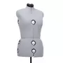 VIDAXL Mannequin de robe ajustable pour femme Gris M Taille 40-46