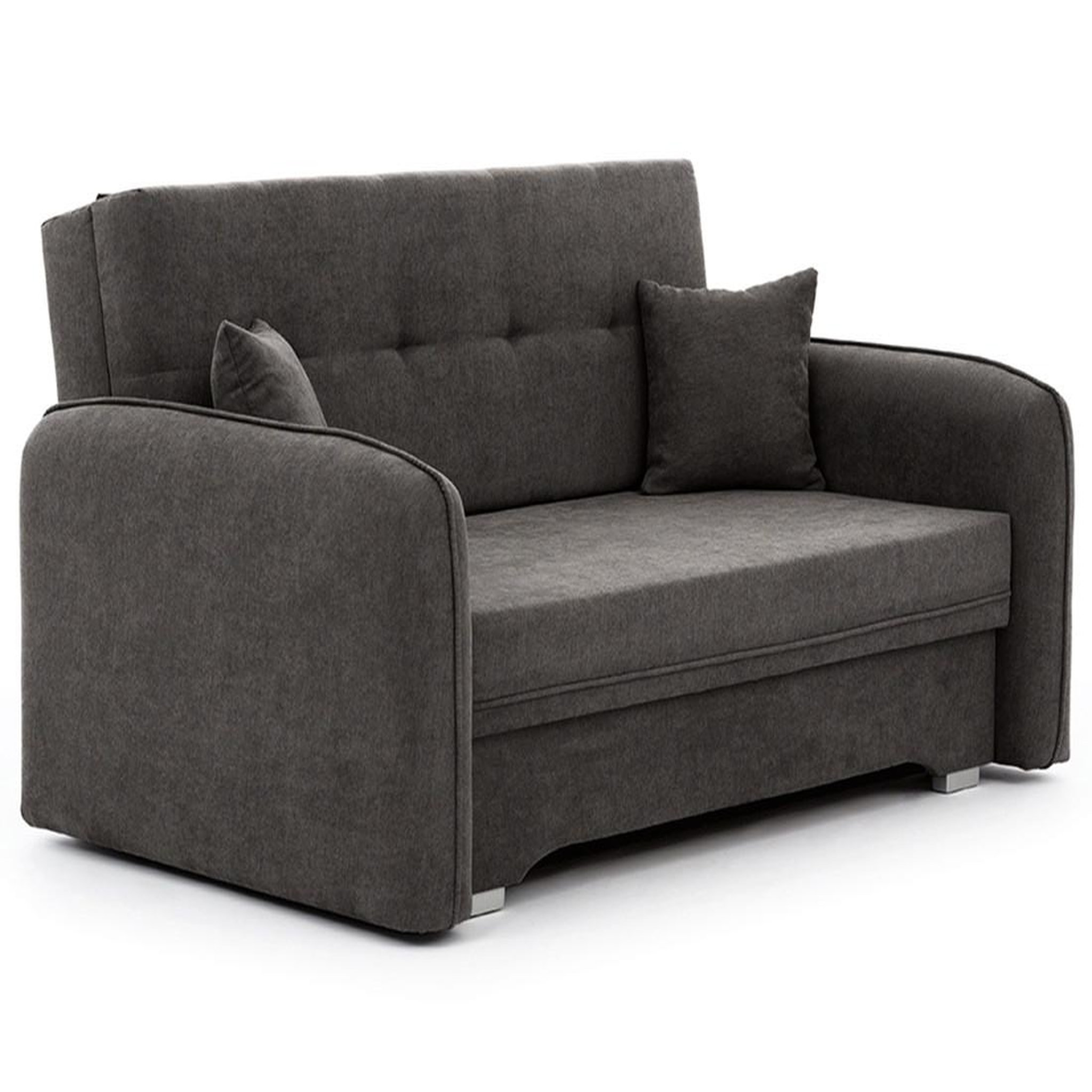 Voir la diapositive 1 : BEST MOBILIER Michelle - canapé droit 3 places convertible avec coffre en velours