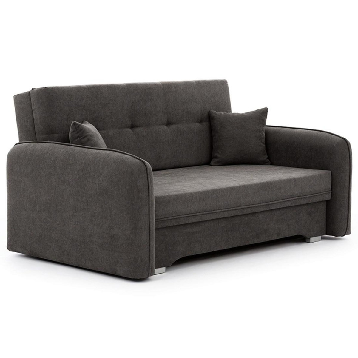 BEST MOBILIER Michelle - canapé droit 3 places convertible avec coffre en velours