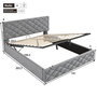 Voir la diapositive 3 : MERAX Lit coffre rembourré 140x200cm velours coloris gris