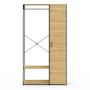 Voir la diapositive 3 : ID MARKET Dressing penderie étagères avec porte L. 90 cm DETROIT design industriel