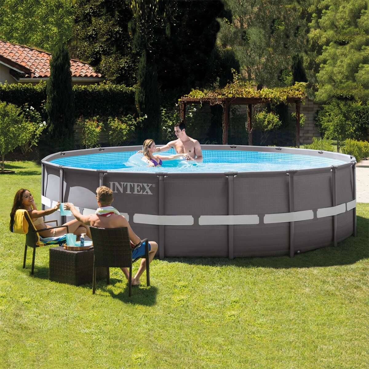 INTEX Kit piscine tubulaire Ronde ULTRA FRAME