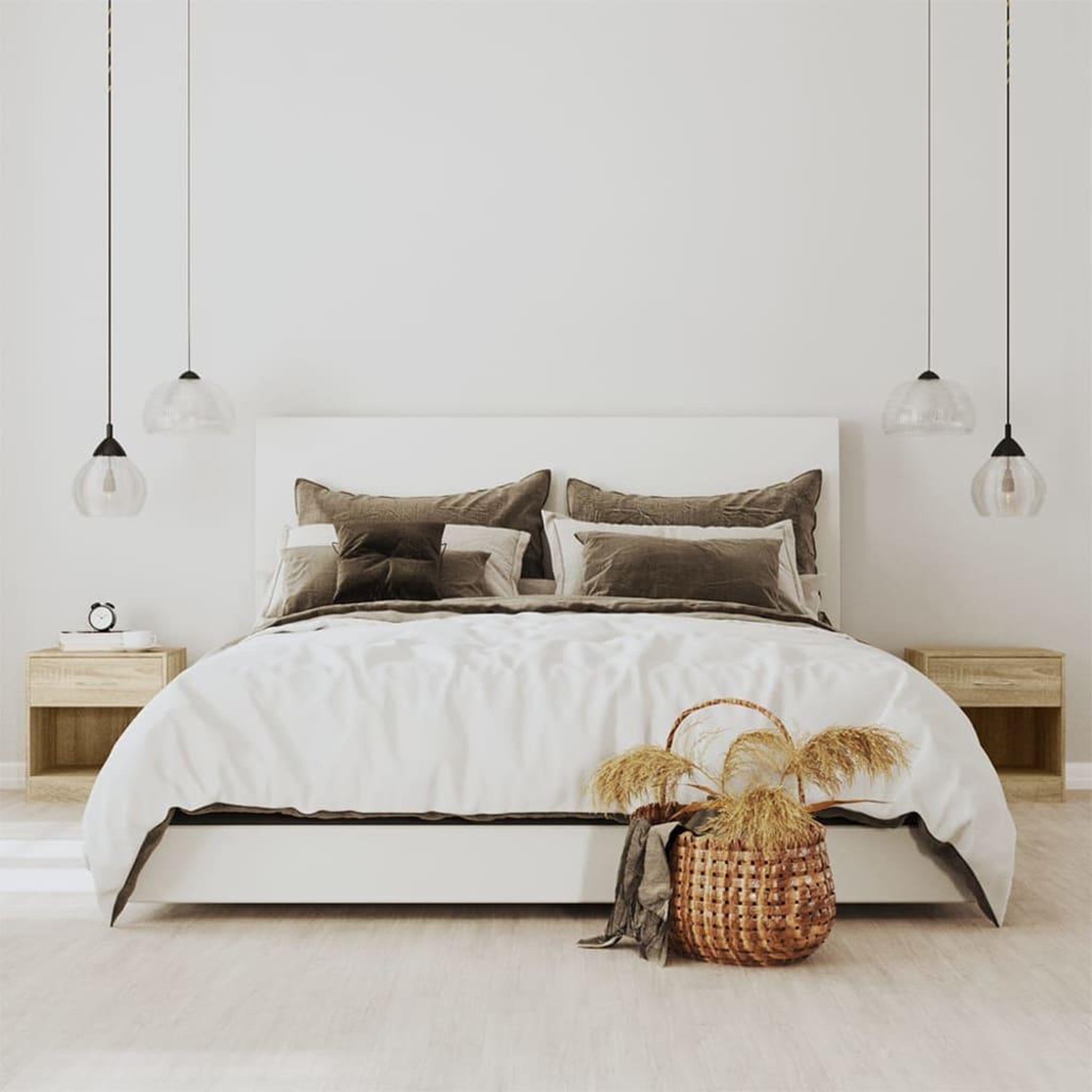Voir la diapositive 1 : VIDAXL Table de chevet 2 pcs avec tiroir Couleur de chene
