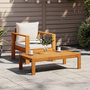 Voir la diapositive 3 : VIDAXL Chaise de jardin avec coussins bois massif d'acacia