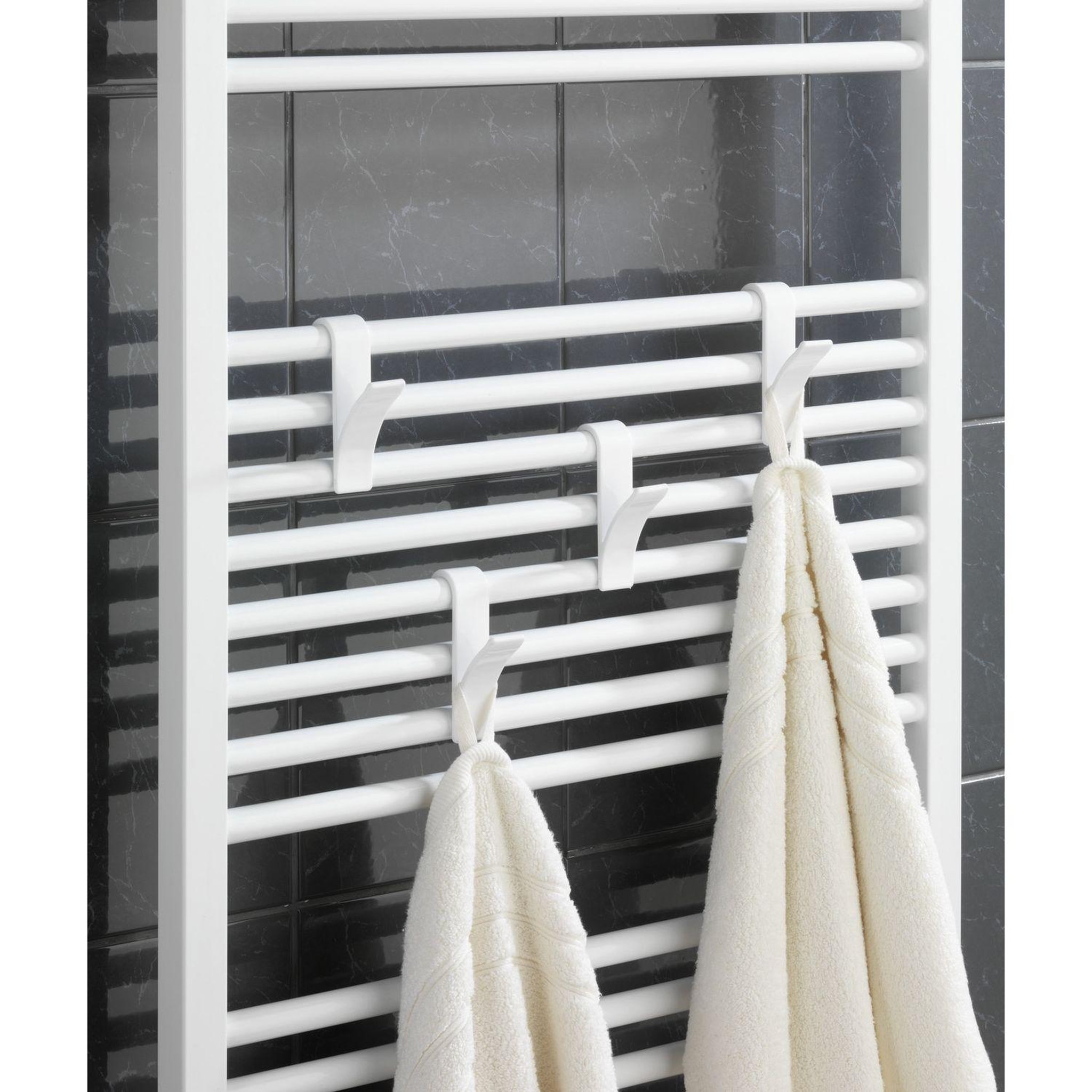 Voir la diapositive 3 : Wenko Lot 2x 2 Crochets pour radiateurs sèche-serviettes