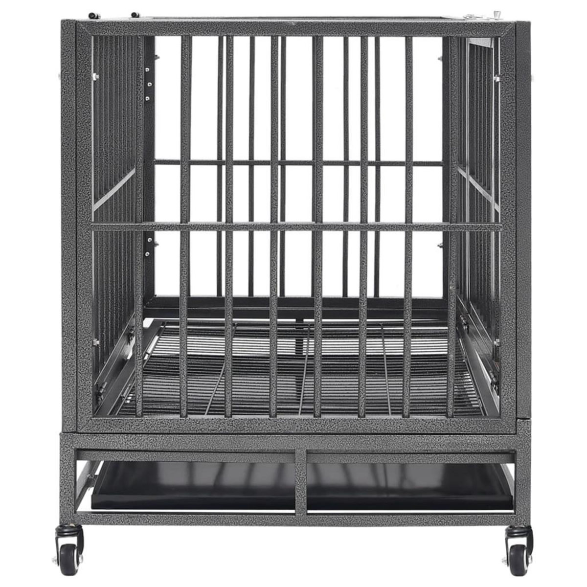 VIDAXL Cage pour chiens avec roues Acier 92x62x76 cm