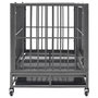 Voir la diapositive 3 : VIDAXL Cage pour chiens avec roues Acier 92x62x76 cm