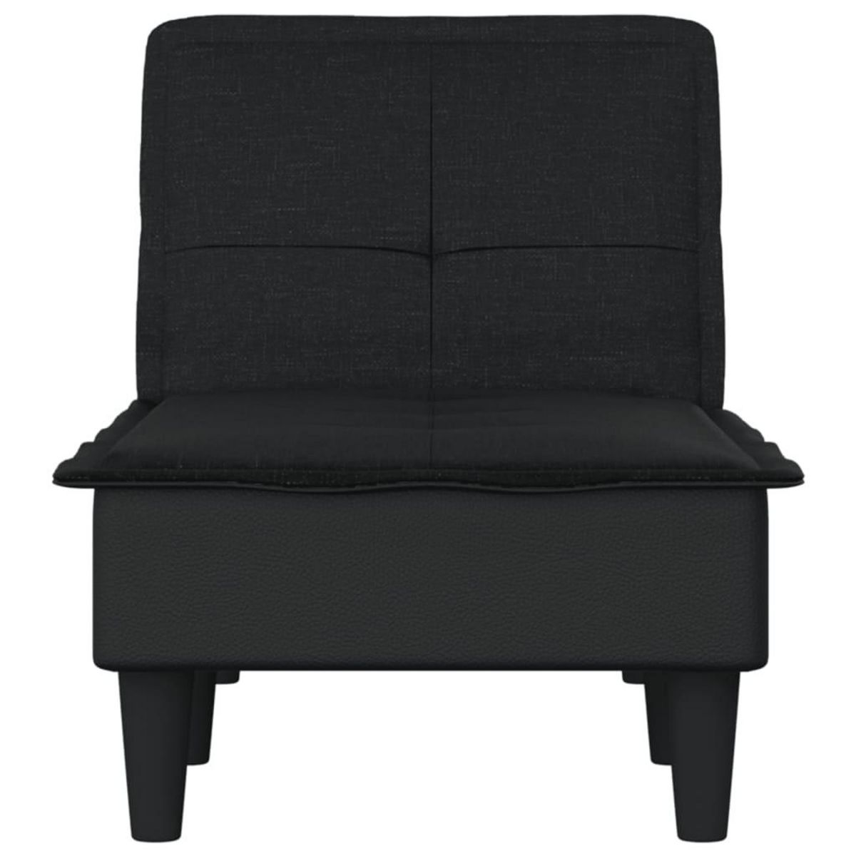 VIDAXL Chaise longue noir tissu