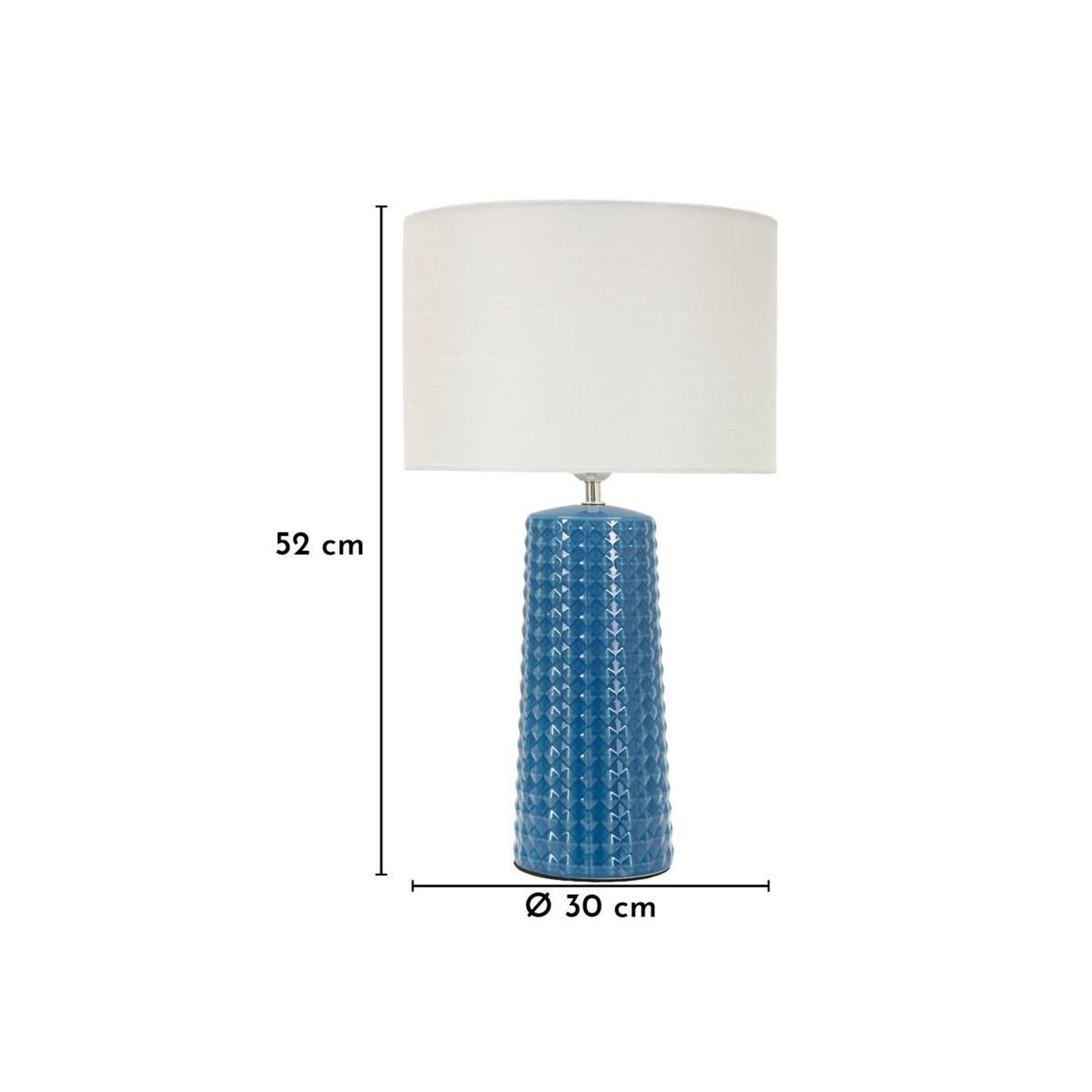 Voir la diapositive 6 : Paris Prix Lampe à poser en céramique  gliss  52cm bleu
