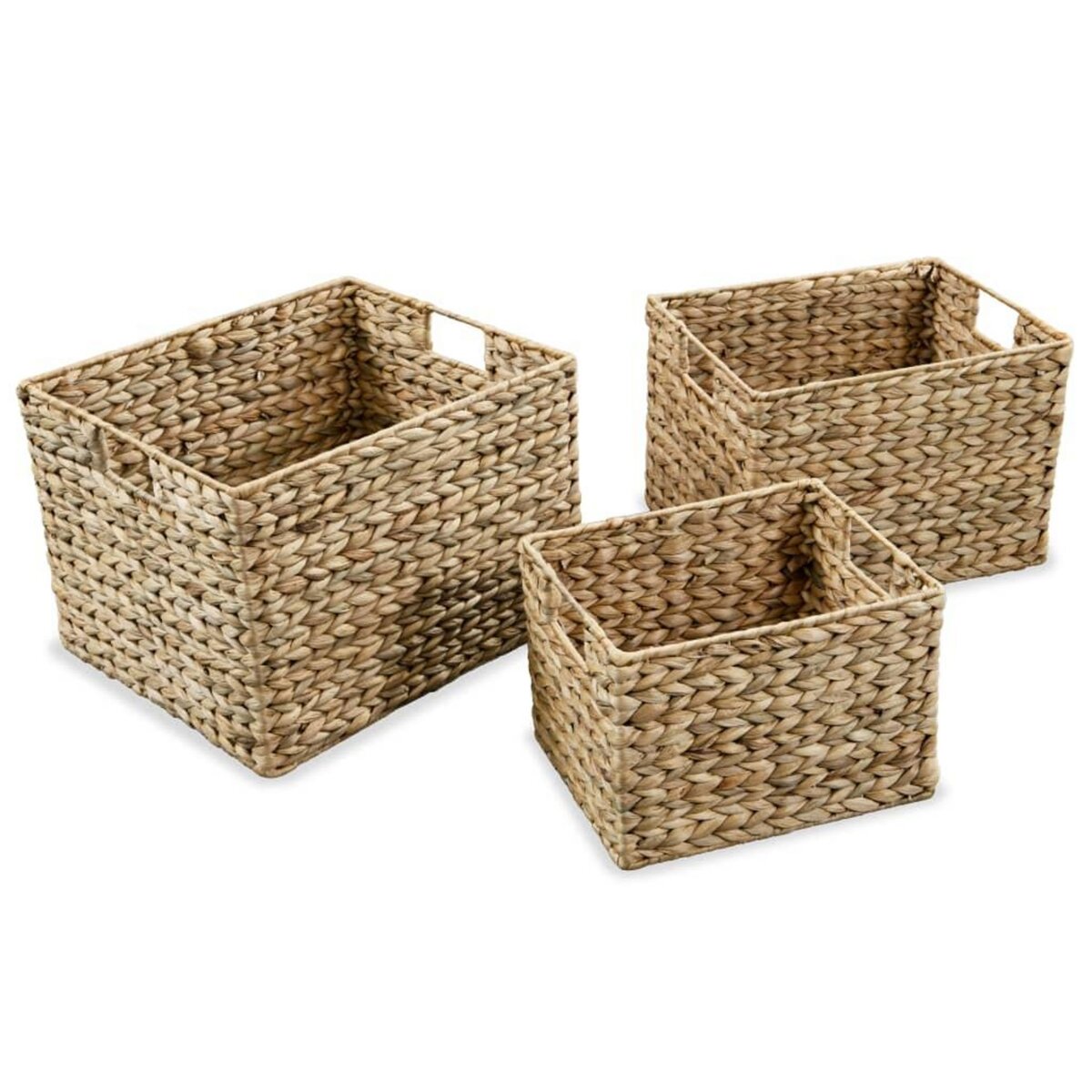 VIDAXL Panier de rangement 3 pcs Jacinthe d'eau