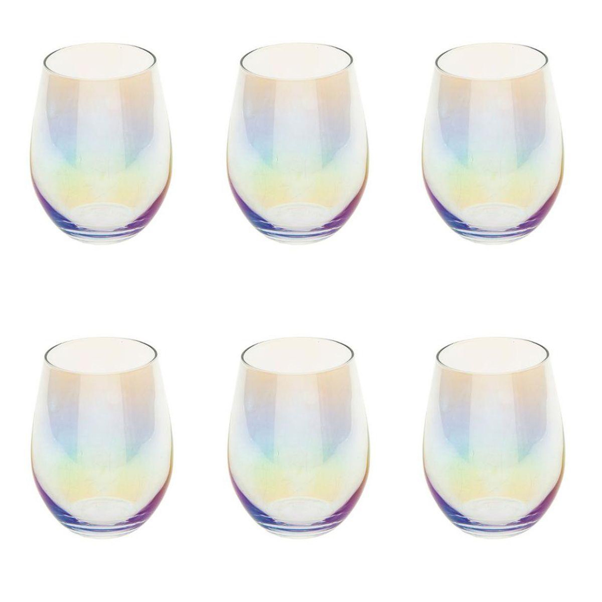 FEERIC LIGHT & CHRISTMAS Lot de 6 verres design  fantasy  54cl transparent