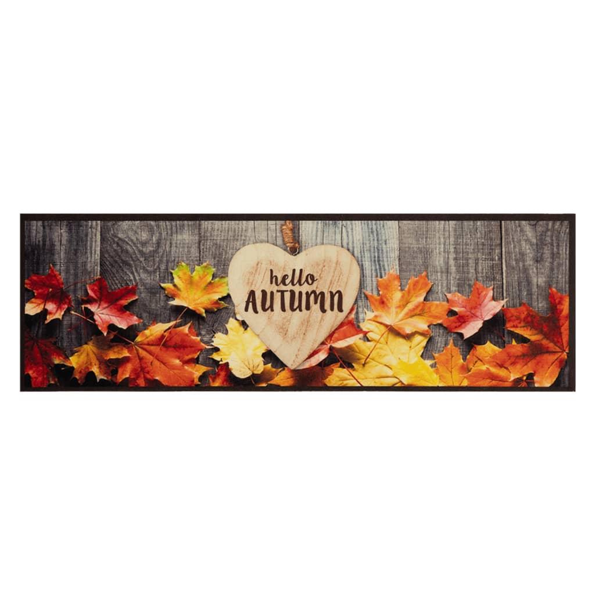 Voir la diapositive 2 : VIDAXL Tapis de cuisine lavable impression d'automne 60x180 cm velours