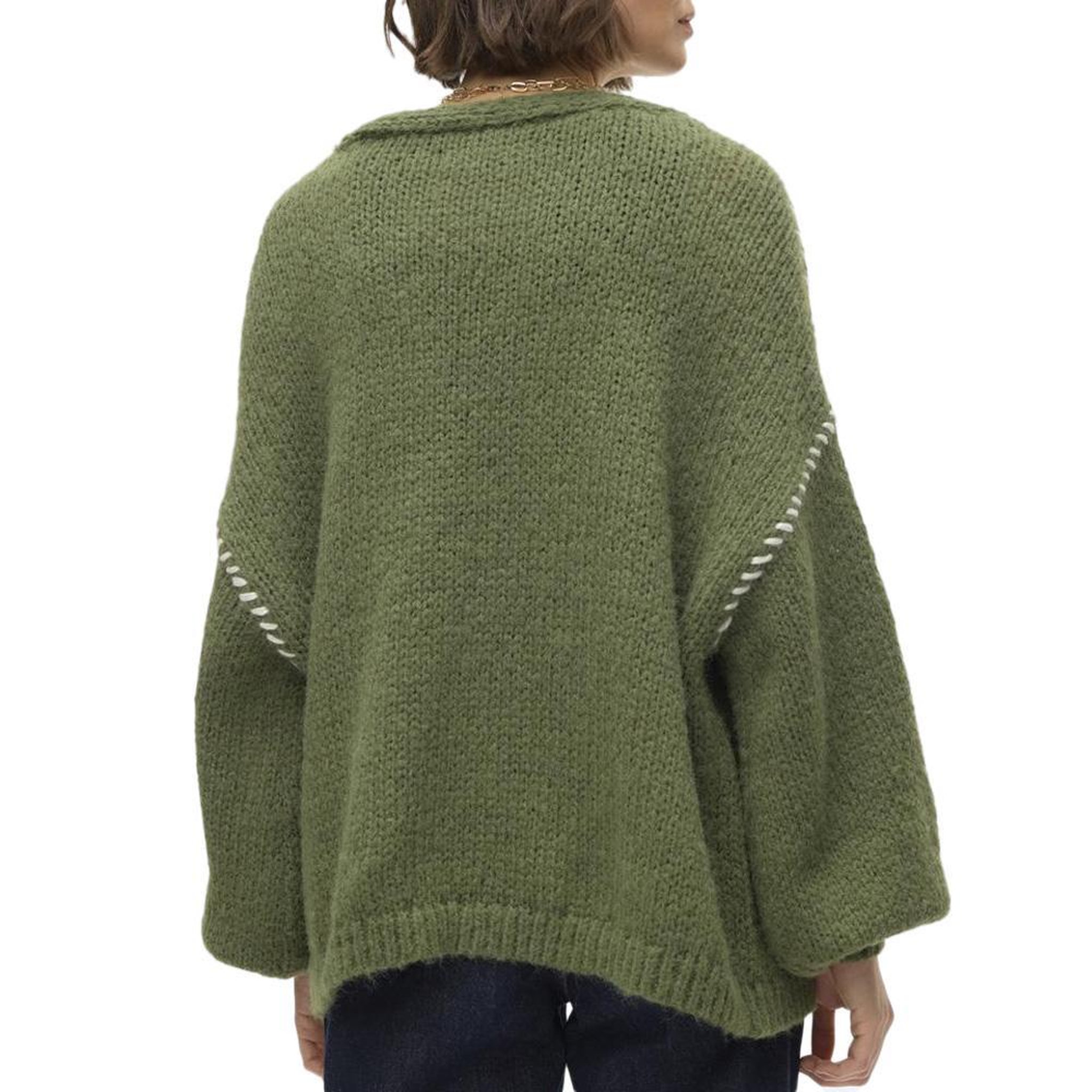 Voir la diapositive 2 : Vero Moda Gilet Vert Femme Vero Moda Feng