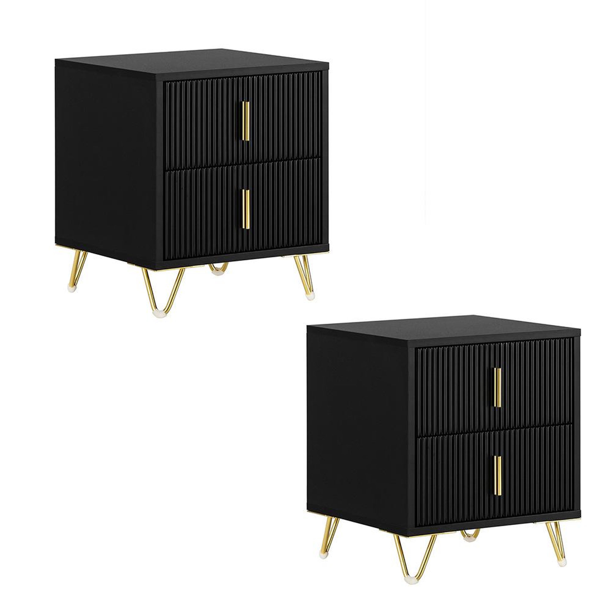 Voir la diapositive 1 : SOBUY SoBuy - Table De Chevet à deux tiroirs - Moderne - FBT115X2