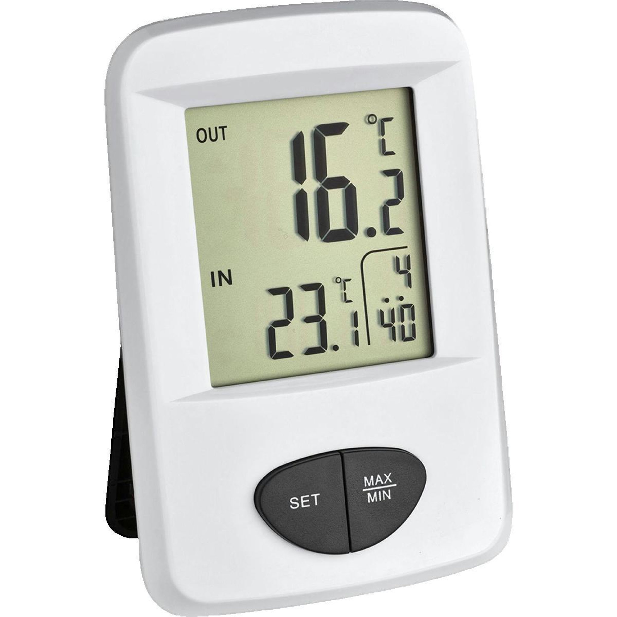 TFA Thermomètre TFA sans fil avec écran LCD et portée 30m
