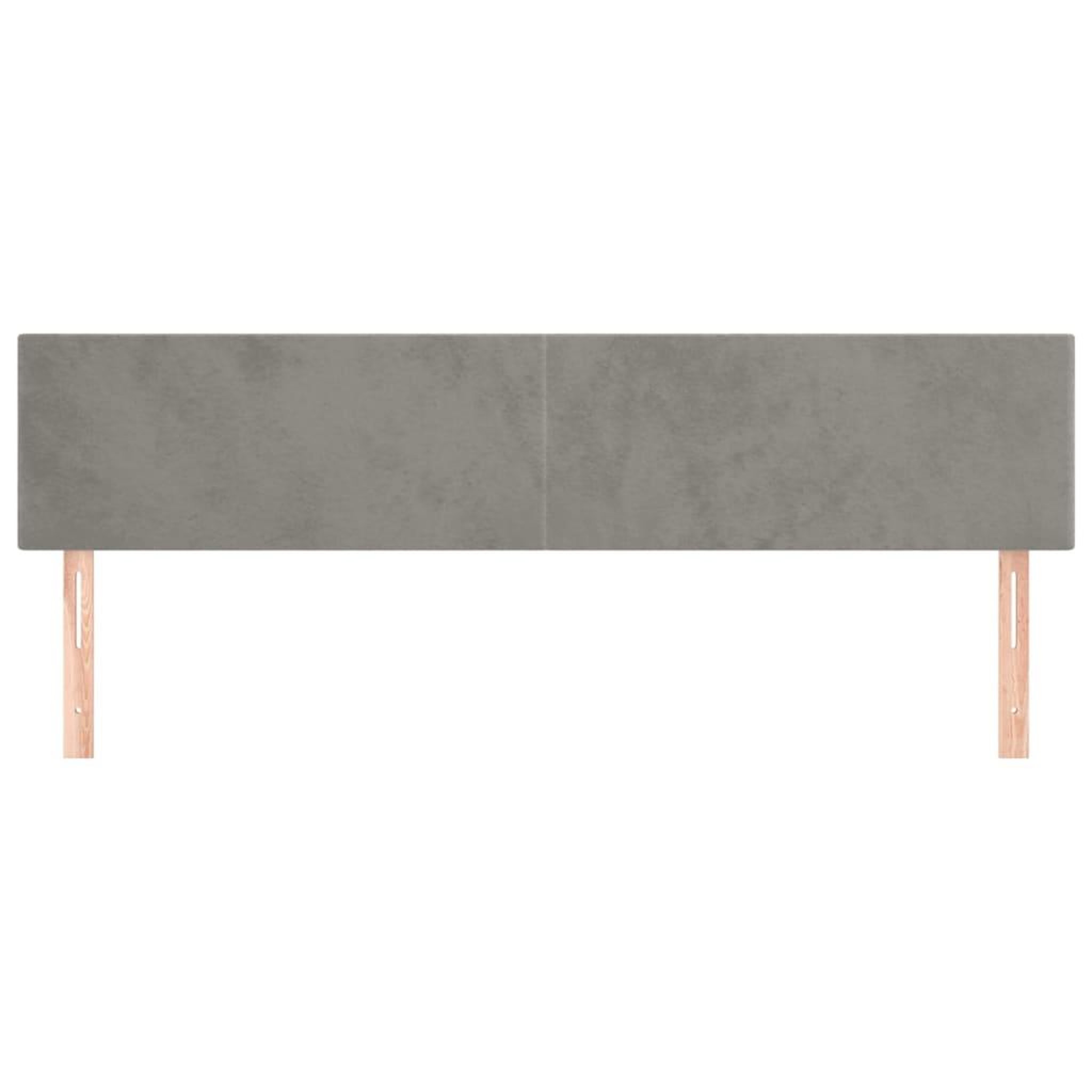 Voir la diapositive 3 : VIDAXL Tetes de lit 2 pcs Gris clair 80x5x78/88 cm Velours