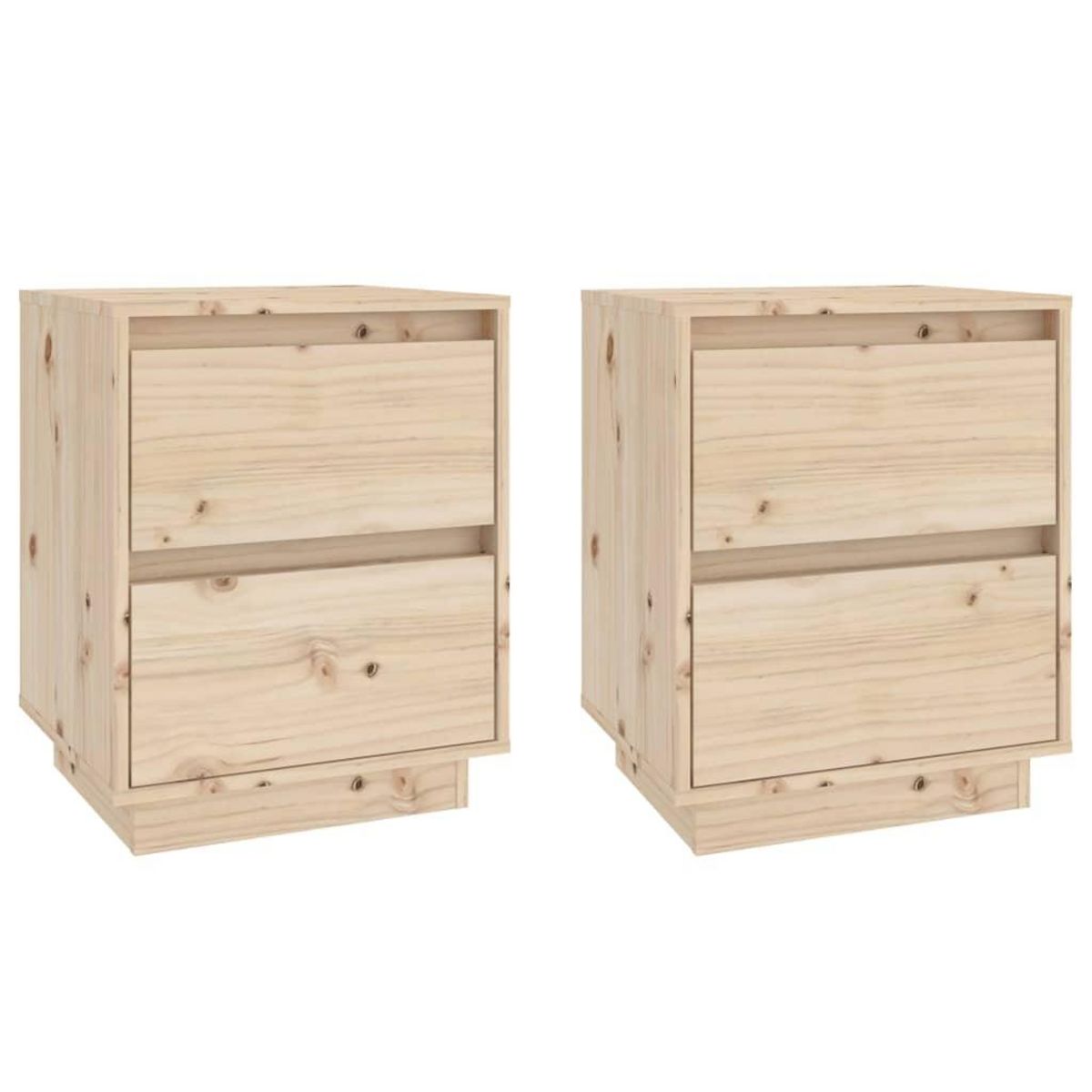 VIDAXL Tables de chevet 2 pcs 40x35x50 cm Bois de pin solide
