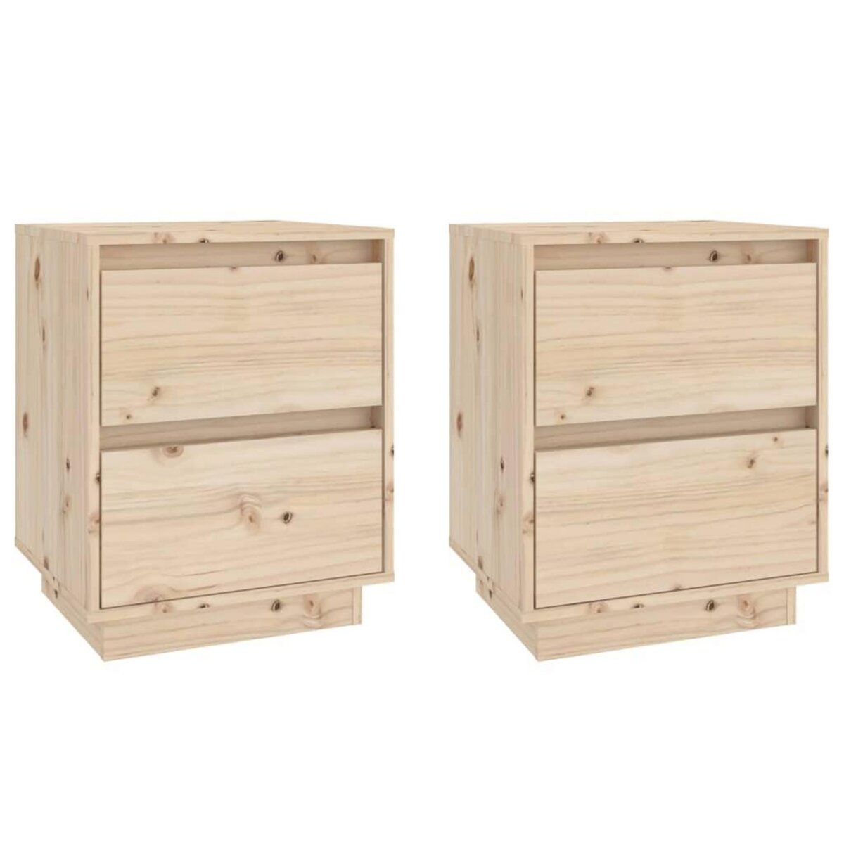 VIDAXL Tables de chevet 2 pcs 40x35x50 cm Bois de pin solide