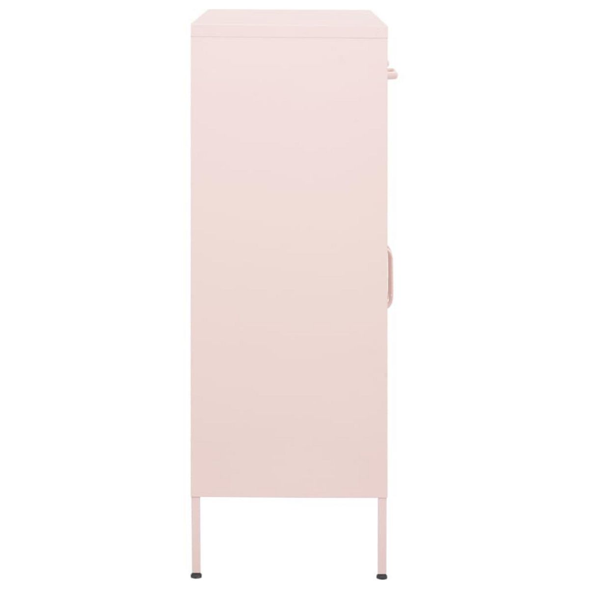 VIDAXL Armoire de rangement Rose 80x35x101,5 cm Acier