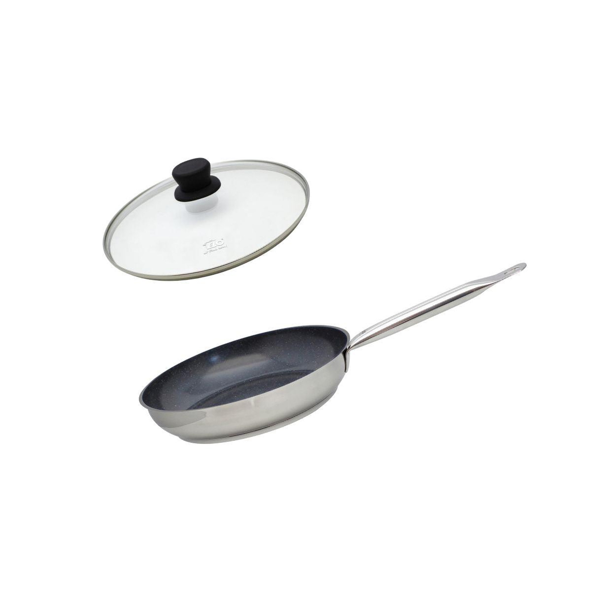 ELO Set poêle 24 cm céramique sans pfas et couvercle profi therm platinum elo
