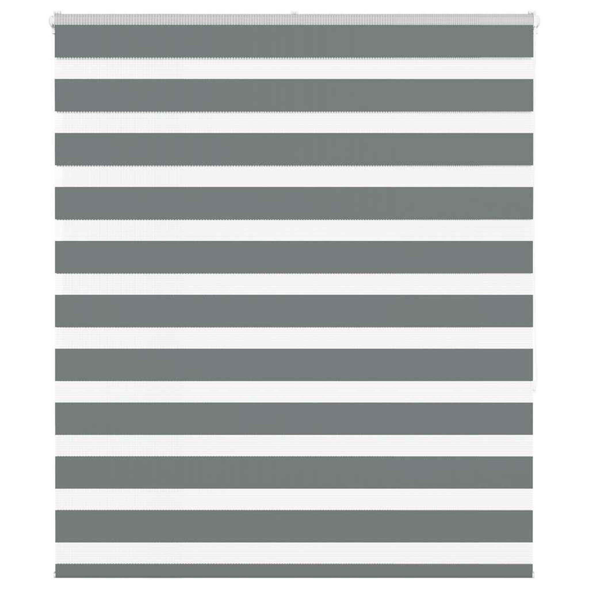 VIDAXL Store zebre gris fonce largeur du tissu 120,9 cm polyester