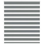 VIDAXL Store zebre gris fonce largeur du tissu 120,9 cm polyester