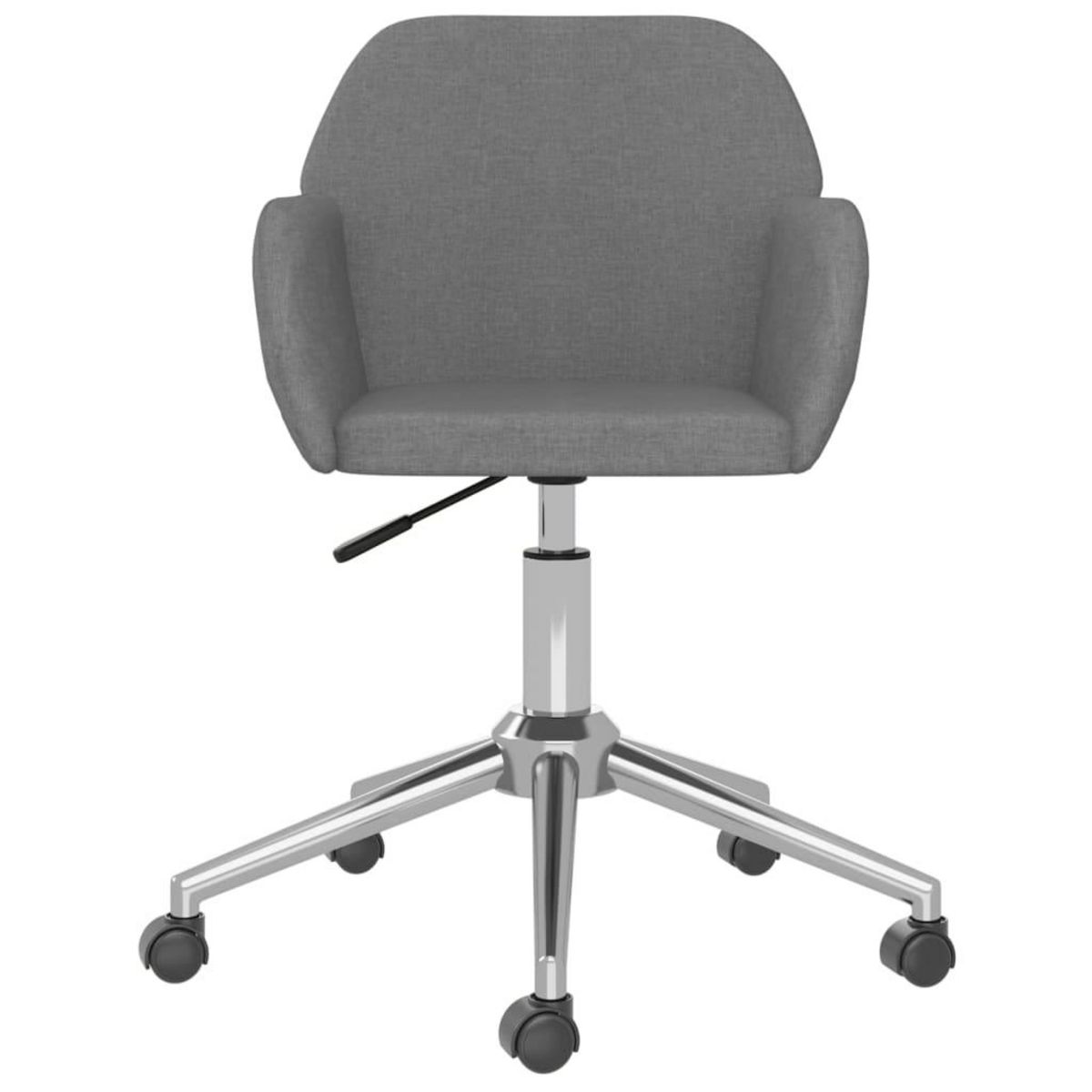 VIDAXL Chaise pivotante de bureau Gris clair Tissu