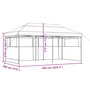 Voir la diapositive 6 : VIDAXL Tente de reception pliable escamotable 3 parois laterales noir