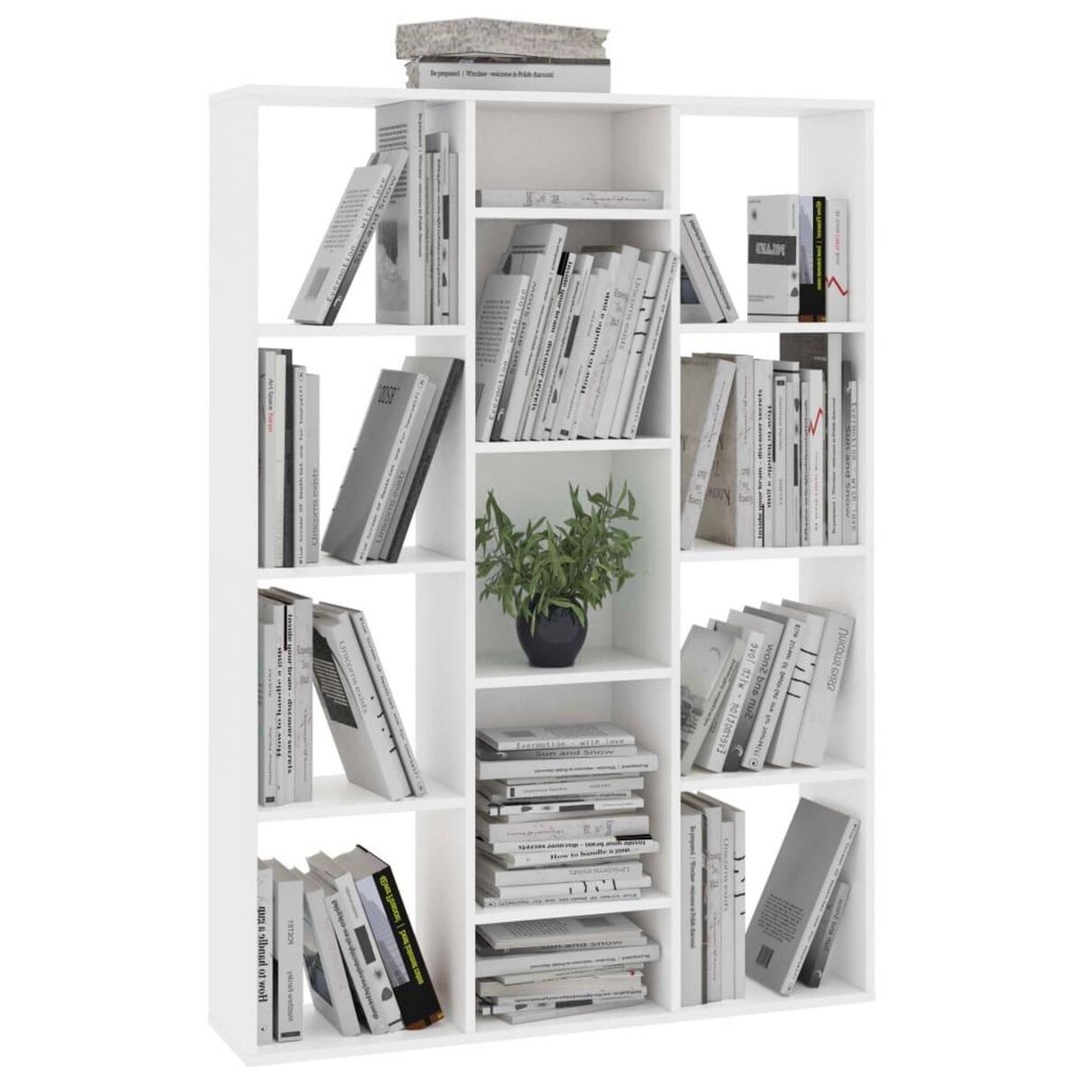VIDAXL Separateur de piece/Bibliotheque Blanc 100x24x140 cm