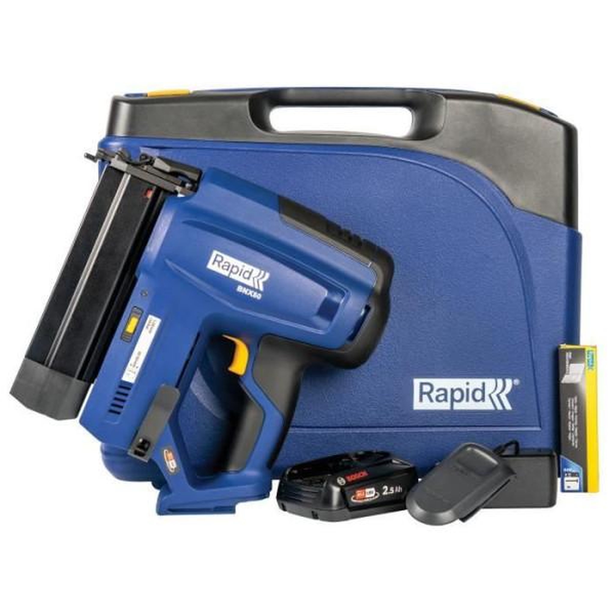 Voir la diapositive 6 : RAPID Cloueur a batterie 18v pour 8/20-50mm - rapid - bnx50 - coffret + batterie 2.5ah + chargeur